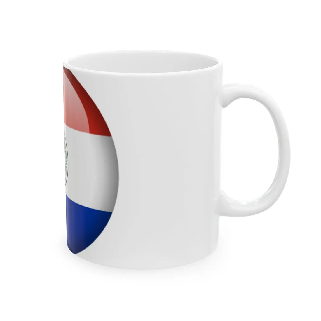 Flag orb Paraguay (Paraguay) White Coffee Mug - Go Mug Yourself