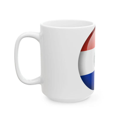 Flag orb Paraguay (Paraguay) White Coffee Mug - Go Mug Yourself