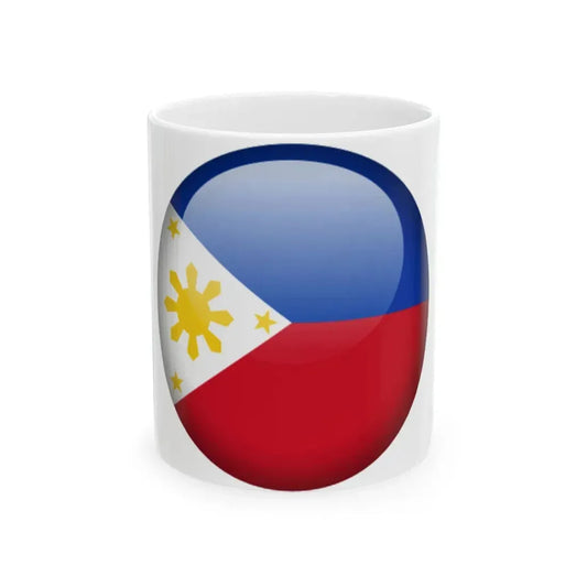 Flag orb Philippines (Philippines) White Coffee Mug 11oz - Go Mug Yourself