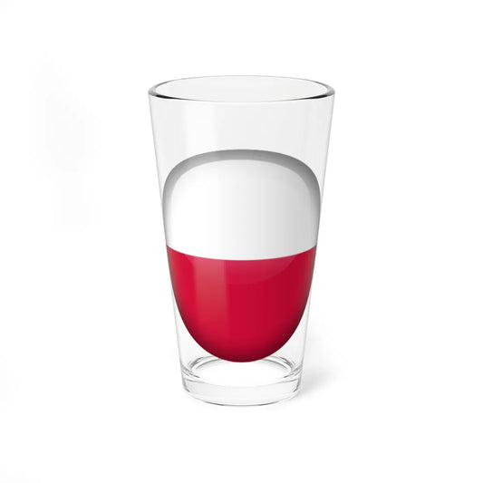 Flag orb Poland (Poland) Pint Glass 16oz 16oz - Go Mug Yourself