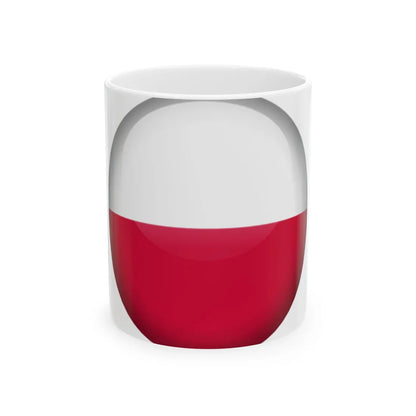 Flag orb Poland (Poland) White Coffee Mug 11oz - Go Mug Yourself