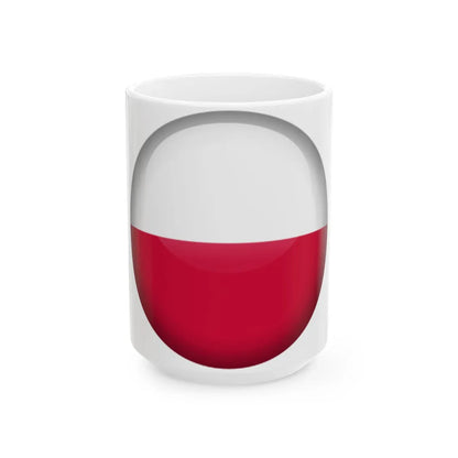 Flag orb Poland (Poland) White Coffee Mug 15oz - Go Mug Yourself