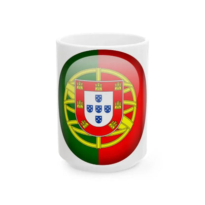 Flag orb Portugal (Portugal) White Coffee Mug 15oz - Go Mug Yourself