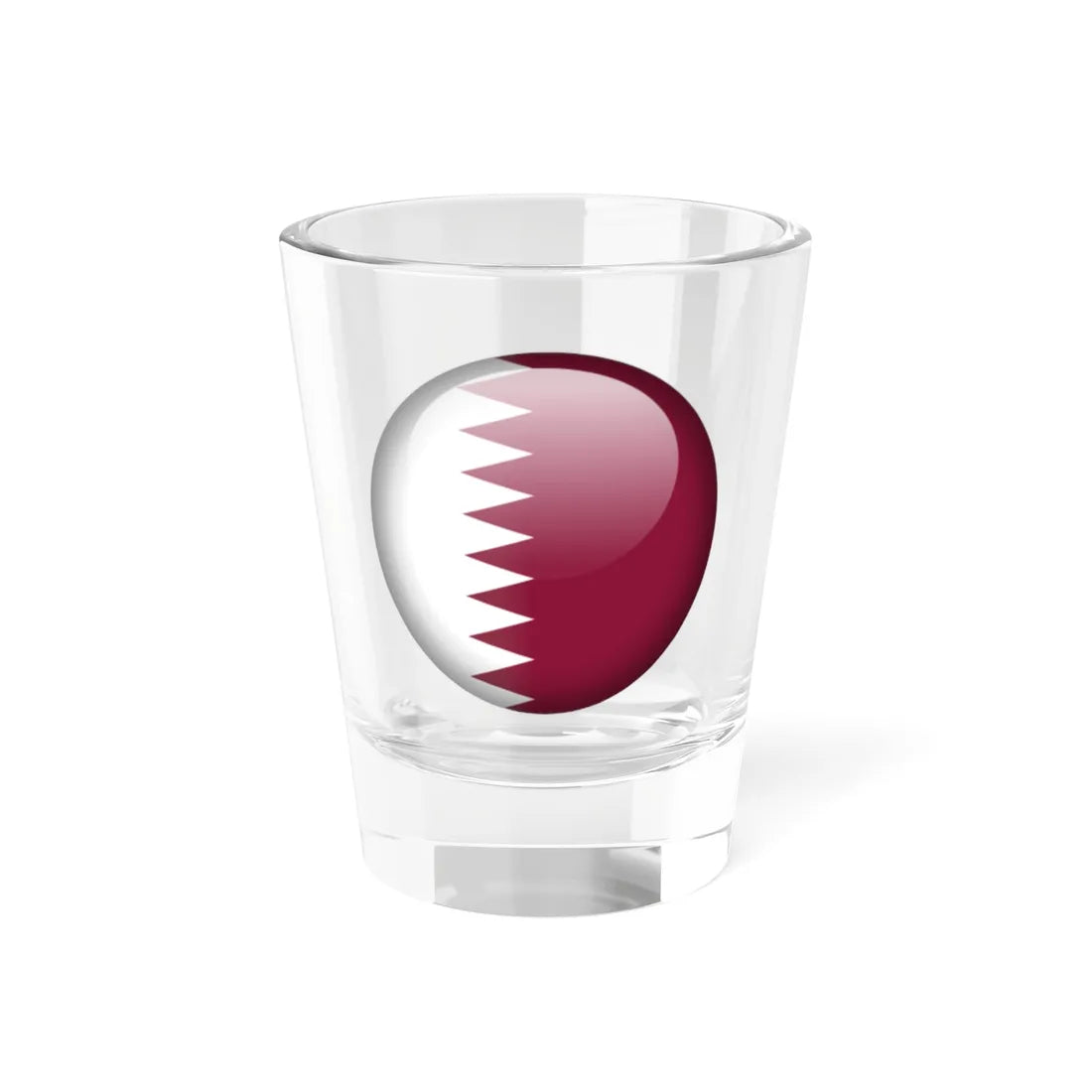 Flag orb Qatar (Qatar) Shot Glass 1.5oz 1.5oz - Go Mug Yourself