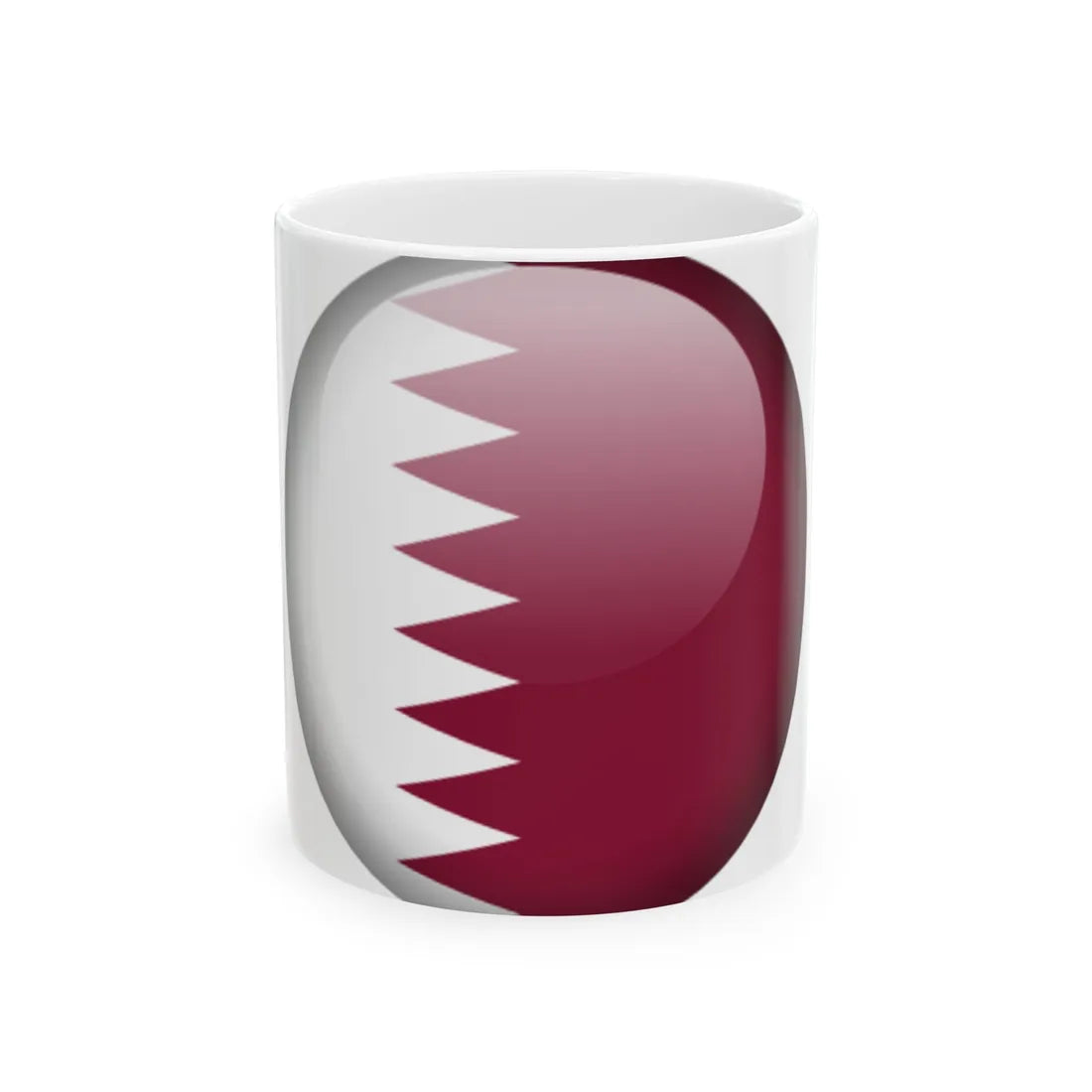 Flag orb Qatar (Qatar) White Coffee Mug 11oz - Go Mug Yourself