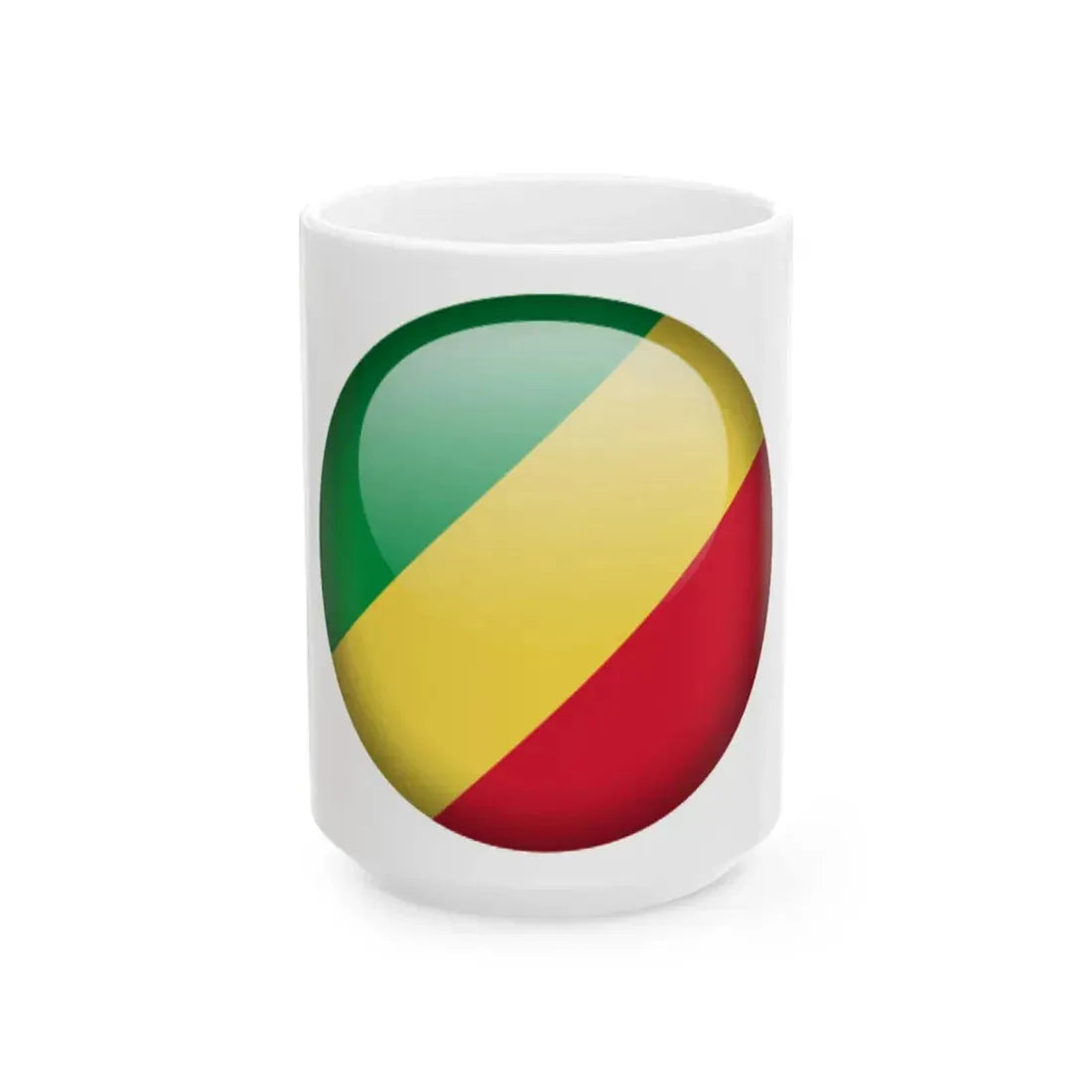 Flag orb Republic of the Congo (Congo) White Coffee Mug 15oz - Go Mug Yourself