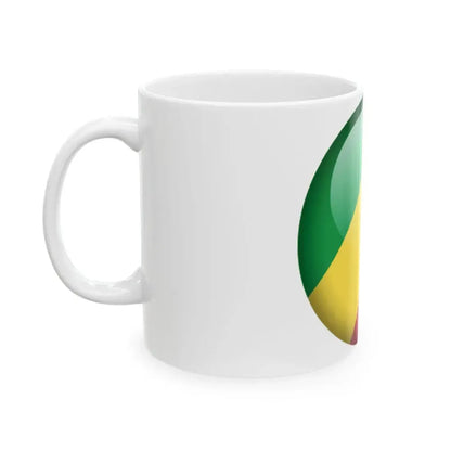 Flag orb Republic of the Congo (Congo) White Coffee Mug - Go Mug Yourself