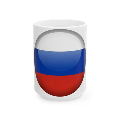 Flag orb Russia (Russia) White Coffee Mug 15oz - Go Mug Yourself