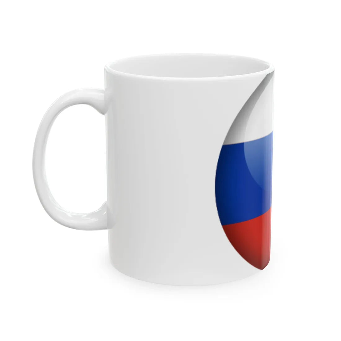 Flag orb Russia (Russia) White Coffee Mug - Go Mug Yourself