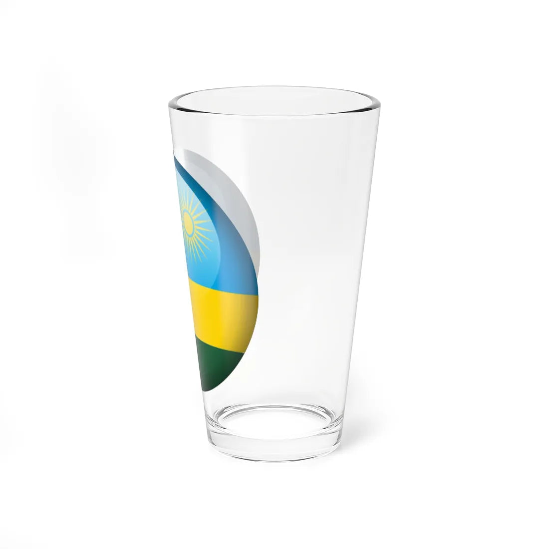 Flag orb Rwanda (Rwanda) Pint Glass 16oz - Go Mug Yourself
