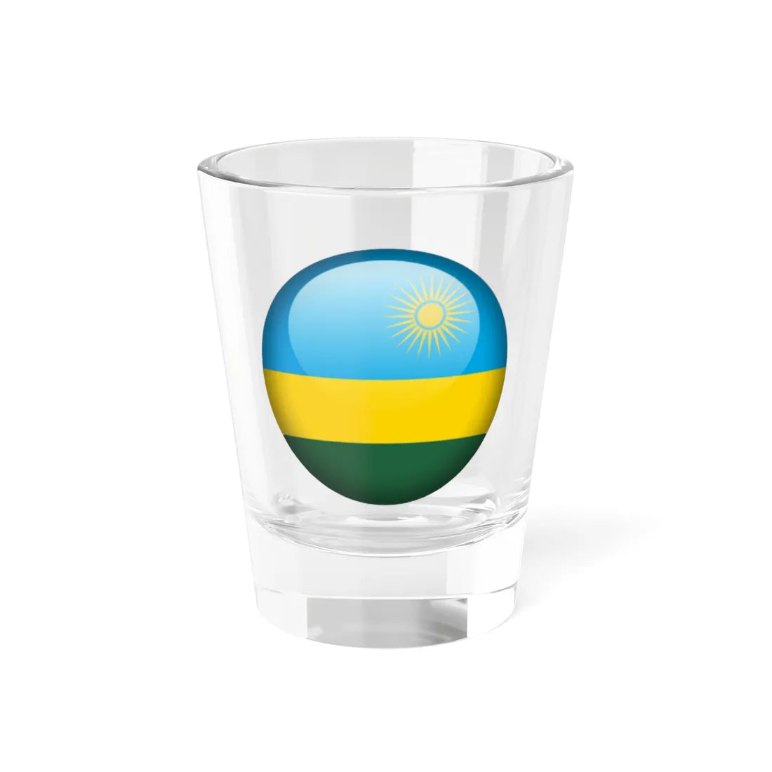 Flag orb Rwanda (Rwanda) Shot Glass 1.5oz 1.5oz - Go Mug Yourself