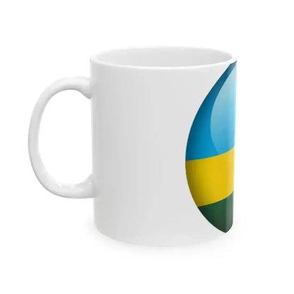 Flag orb Rwanda (Rwanda) White Coffee Mug - Go Mug Yourself