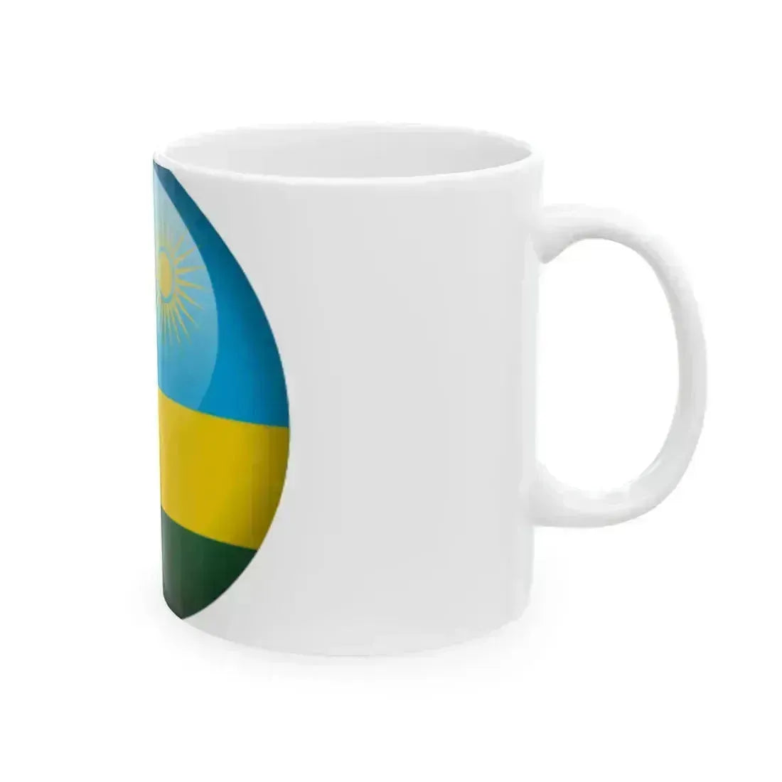 Flag orb Rwanda (Rwanda) White Coffee Mug - Go Mug Yourself
