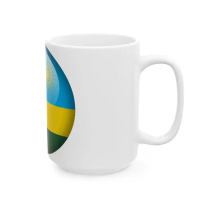 Flag orb Rwanda (Rwanda) White Coffee Mug - Go Mug Yourself
