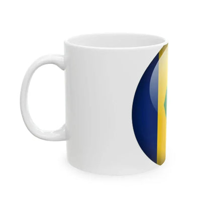 Flag orb Saint Vincent and the Grenadines (Saint Vincent and the Grenadines) White Coffee Mug - Go Mug Yourself