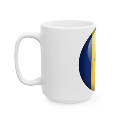 Flag orb Saint Vincent and the Grenadines (Saint Vincent and the Grenadines) White Coffee Mug - Go Mug Yourself