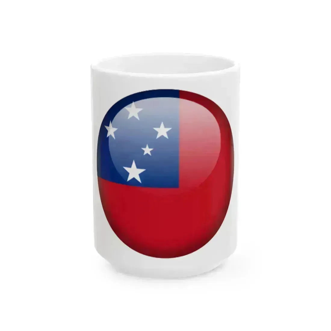Flag orb Samoa (Samoa) White Coffee Mug 15oz - Go Mug Yourself