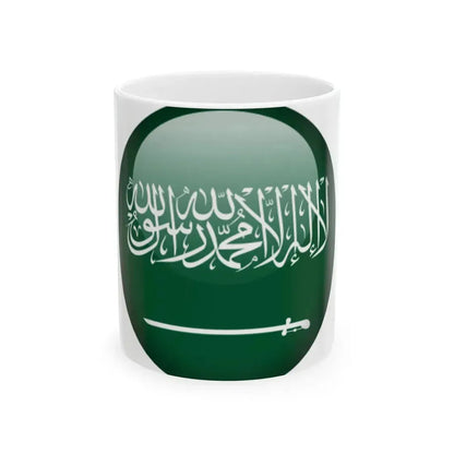 Flag orb Saudi Arabia (Saudi Arabia) White Coffee Mug 11oz - Go Mug Yourself