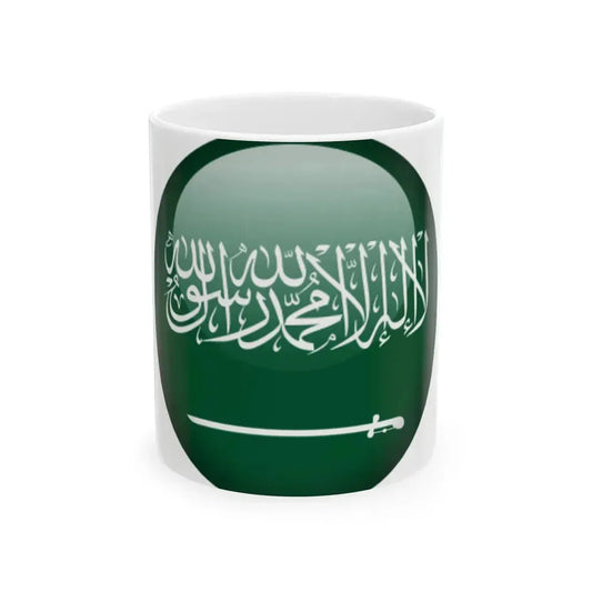 Flag orb Saudi Arabia (Saudi Arabia) White Coffee Mug 11oz - Go Mug Yourself