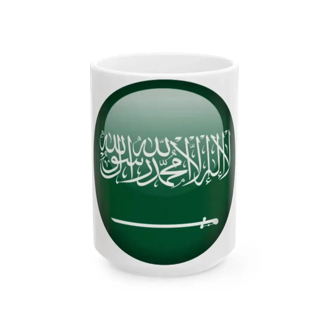 Flag orb Saudi Arabia (Saudi Arabia) White Coffee Mug 15oz - Go Mug Yourself