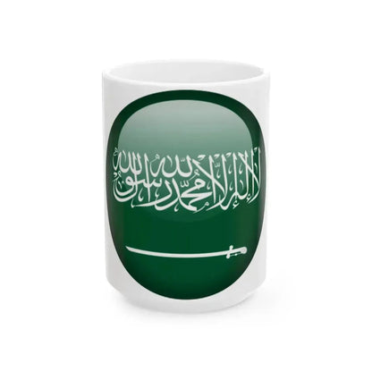 Flag orb Saudi Arabia (Saudi Arabia) White Coffee Mug 15oz - Go Mug Yourself