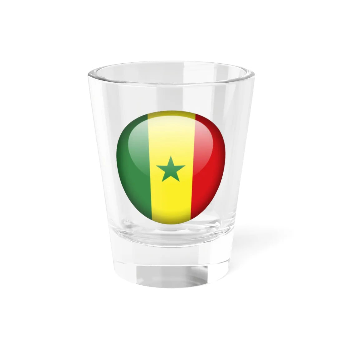 Flag orb Senegal (Senegal) Shot Glass 1.5oz - Go Mug Yourself
