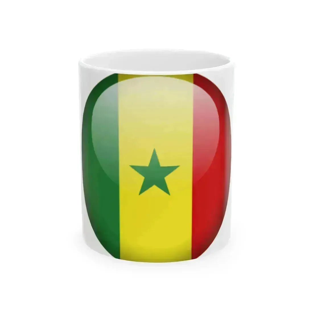 Flag orb Senegal (Senegal) White Coffee Mug 11oz - Go Mug Yourself