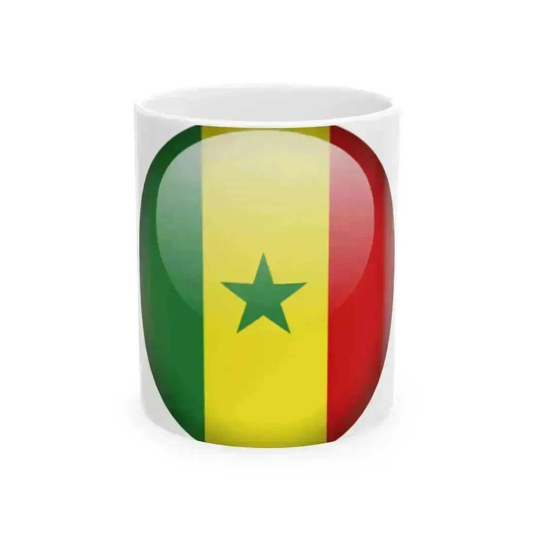 Flag orb Senegal (Senegal) White Coffee Mug 11oz - Go Mug Yourself