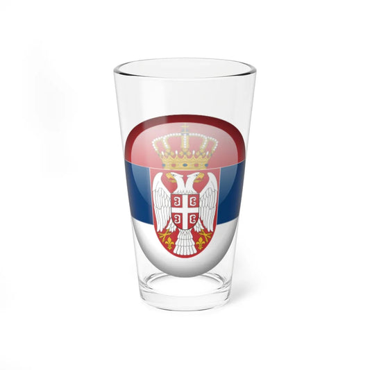 Flag orb Serbia (Serbia) Pint Glass 16oz 16oz - Go Mug Yourself