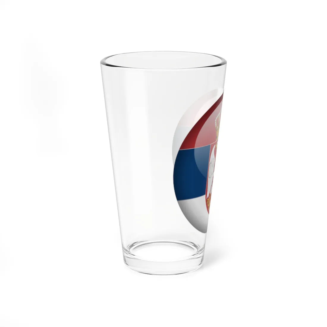 Flag orb Serbia (Serbia) Pint Glass 16oz - Go Mug Yourself