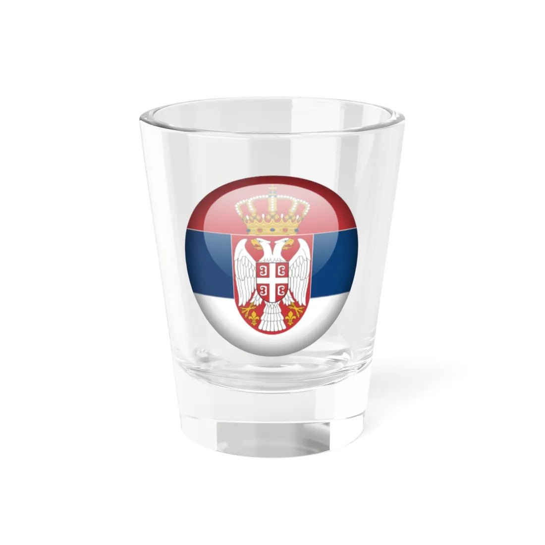 Flag orb Serbia (Serbia) Shot Glass 1.5oz 1.5oz - Go Mug Yourself