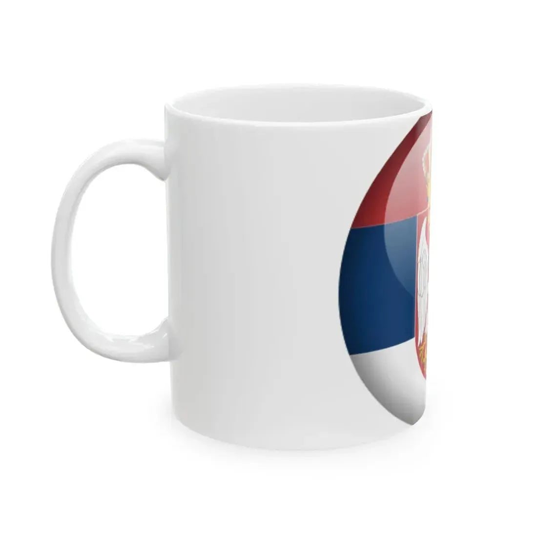 Flag orb Serbia (Serbia) White Coffee Mug - Go Mug Yourself