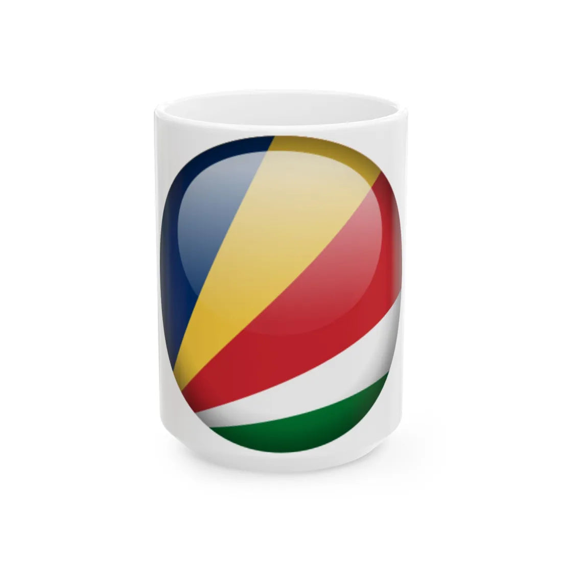 Flag orb Seychelles (Seychelles) White Coffee Mug 15oz - Go Mug Yourself