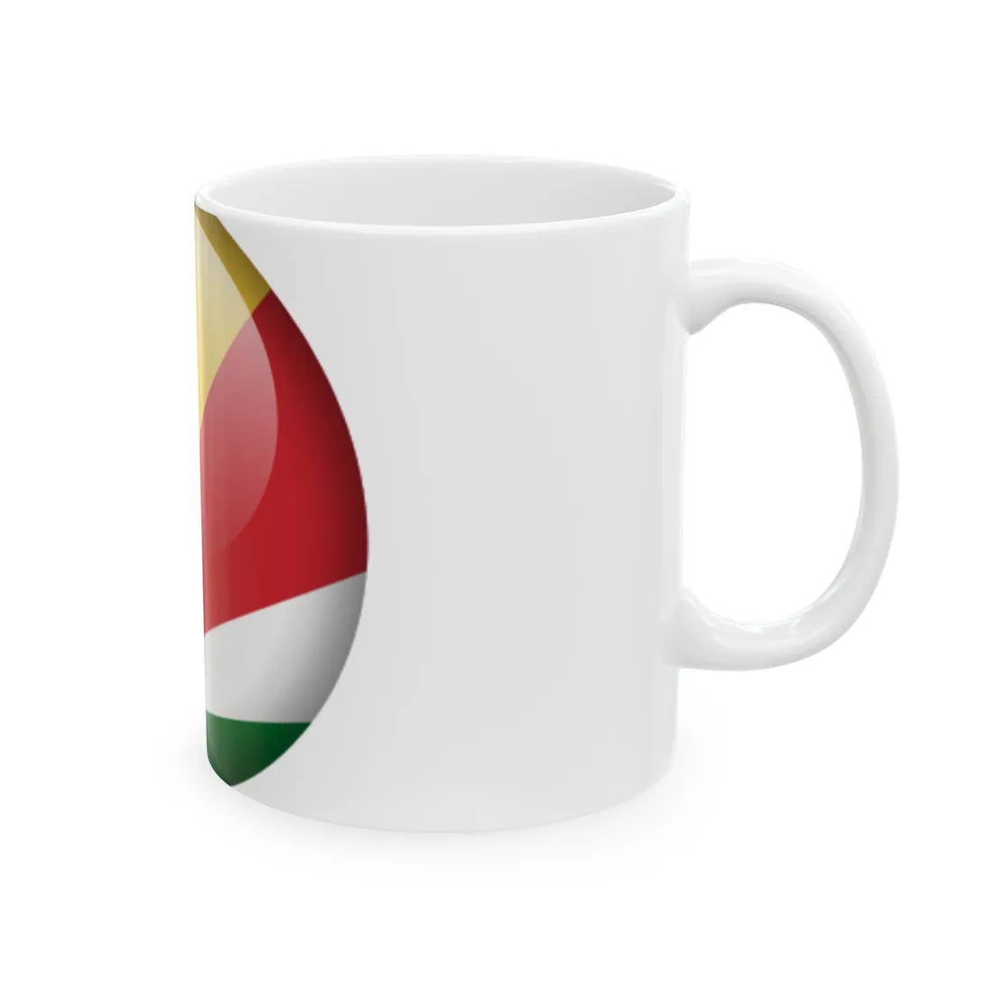 Flag orb Seychelles (Seychelles) White Coffee Mug - Go Mug Yourself