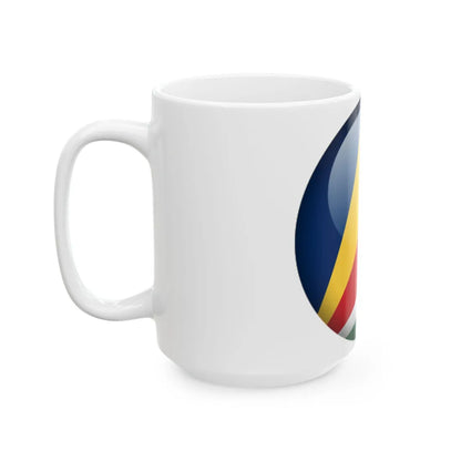 Flag orb Seychelles (Seychelles) White Coffee Mug - Go Mug Yourself