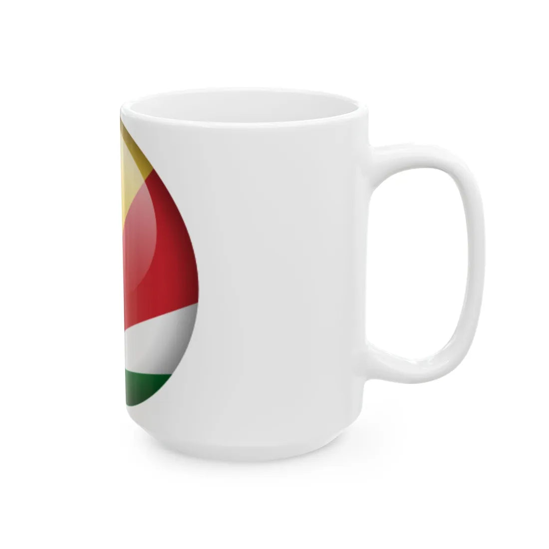Flag orb Seychelles (Seychelles) White Coffee Mug - Go Mug Yourself