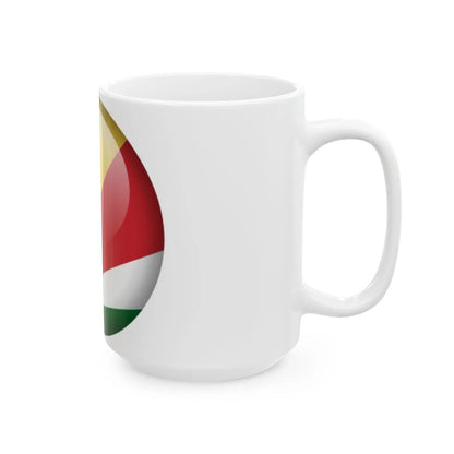 Flag orb Seychelles (Seychelles) White Coffee Mug - Go Mug Yourself