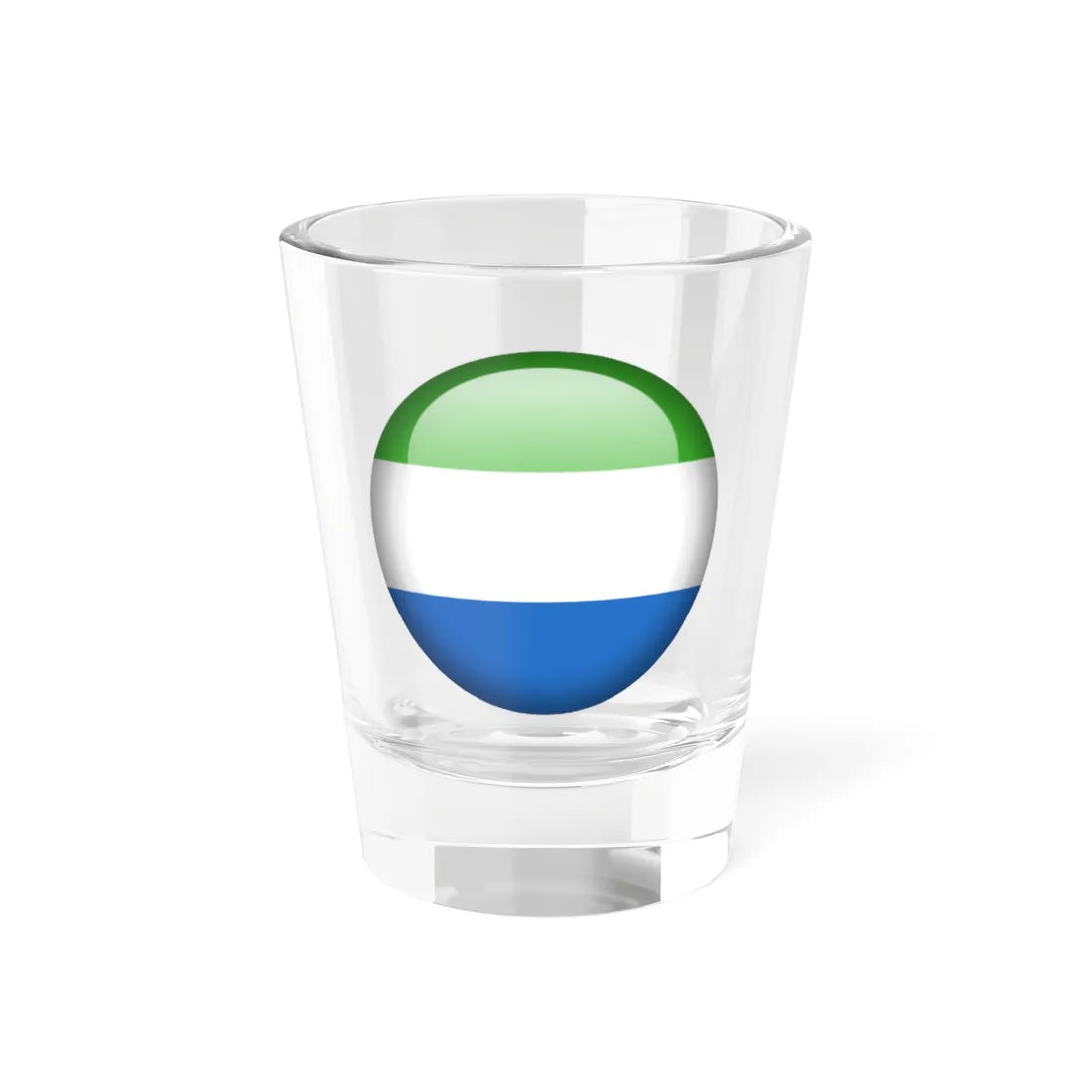 Flag orb Sierra Leone (Sierra Leone) Shot Glass 1.5oz 1.5oz - Go Mug Yourself