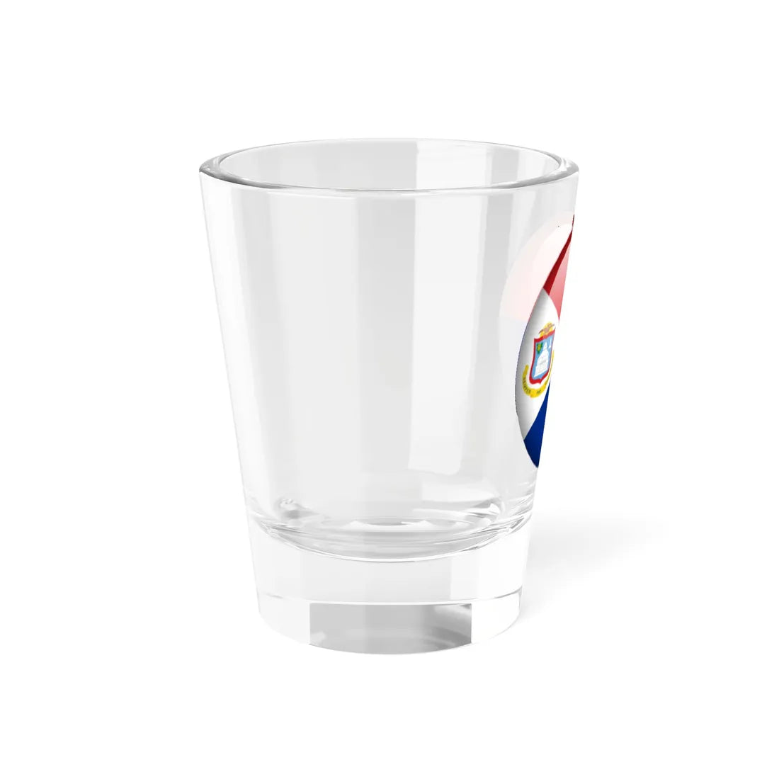 Flag orb Sint Maarten (Netherlands) Shot Glass 1.5oz - Go Mug Yourself