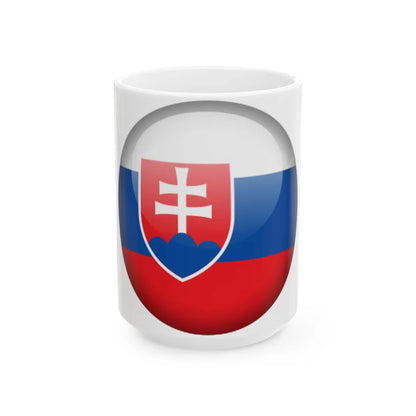 Flag Orb Slovakia (Slovakia) White Coffee Mug 15oz - Go Mug Yourself