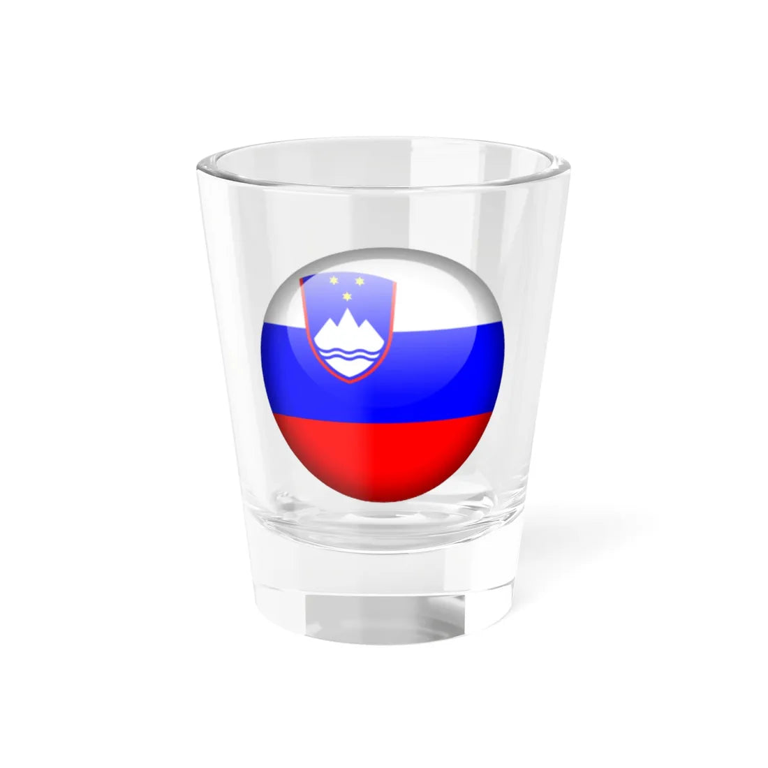 Flag orb Slovenia (Slovenia) Shot Glass 1.5oz 1.5oz - Go Mug Yourself