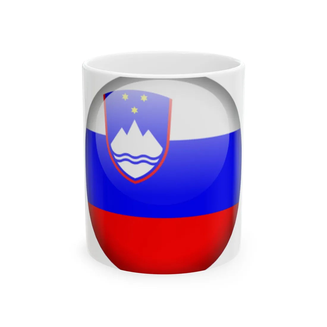 Flag orb Slovenia (Slovenia) White Coffee Mug 11oz - Go Mug Yourself