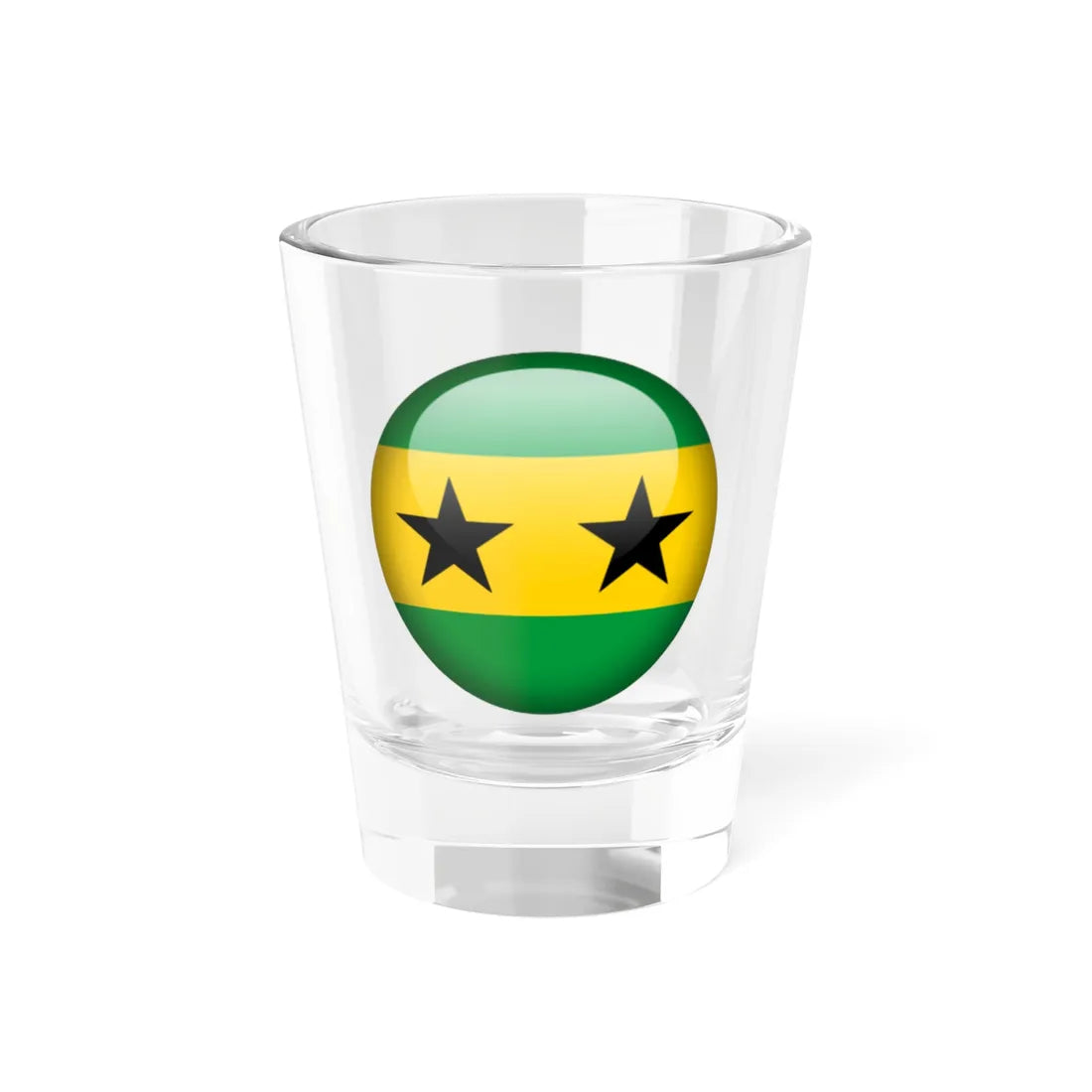 Flag orb São Tomé and Príncipe Shot Glass 1.5oz 1.5oz - Go Mug Yourself