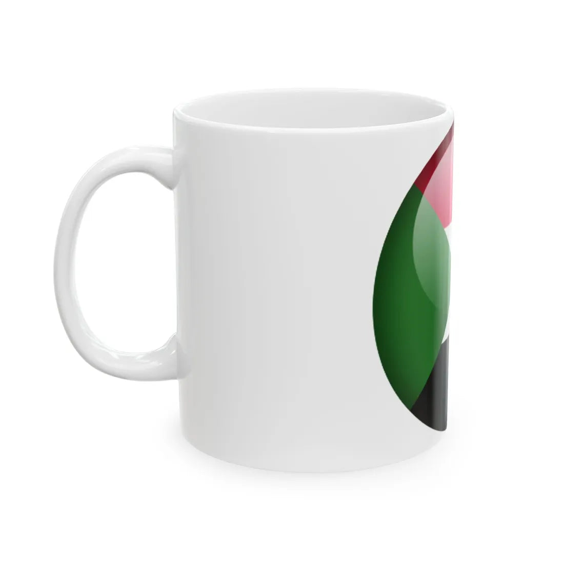 Flag orb Sudan (Sudan) White Coffee Mug - Go Mug Yourself