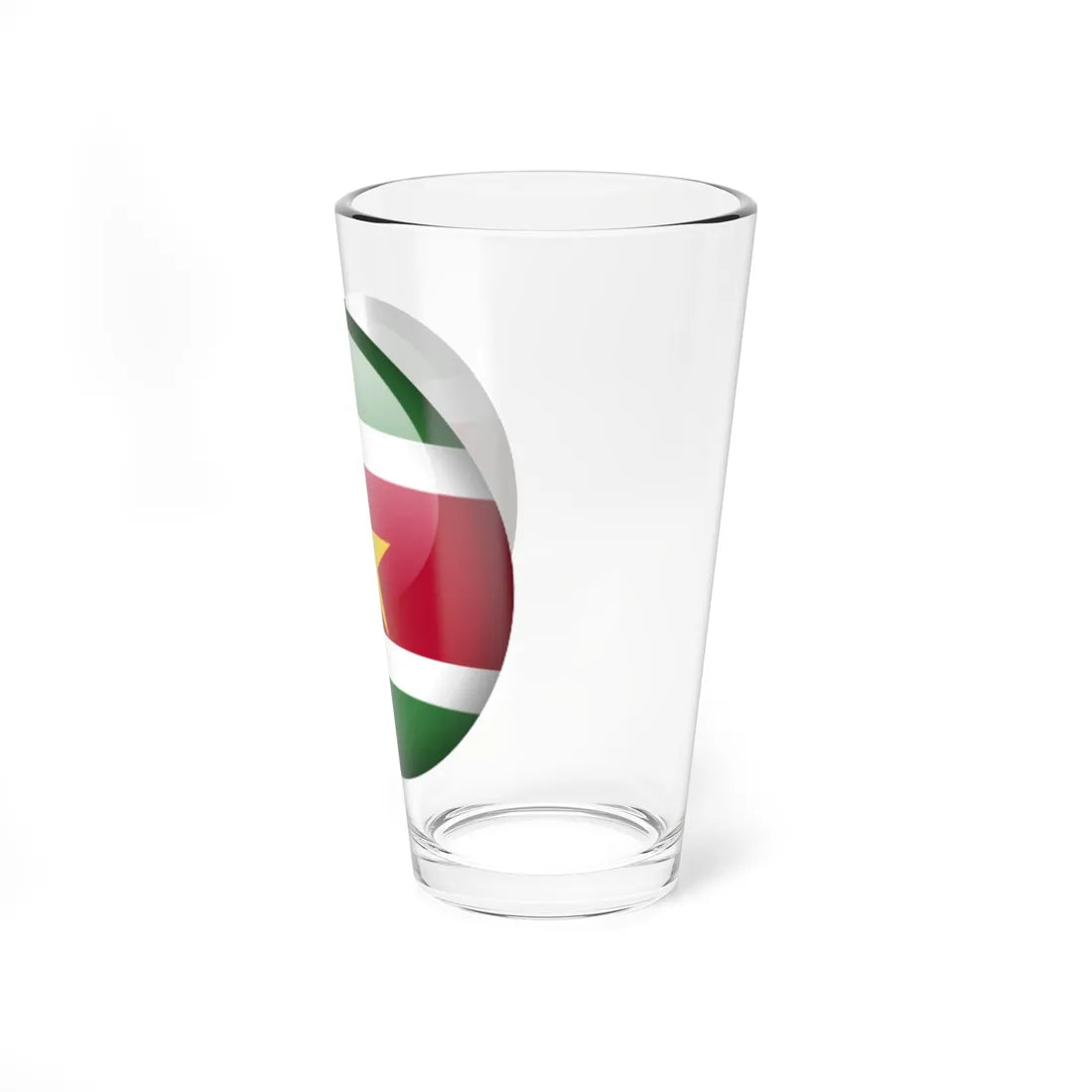 Flag orb Suriname (Suriname) Pint Glass 16oz - Go Mug Yourself