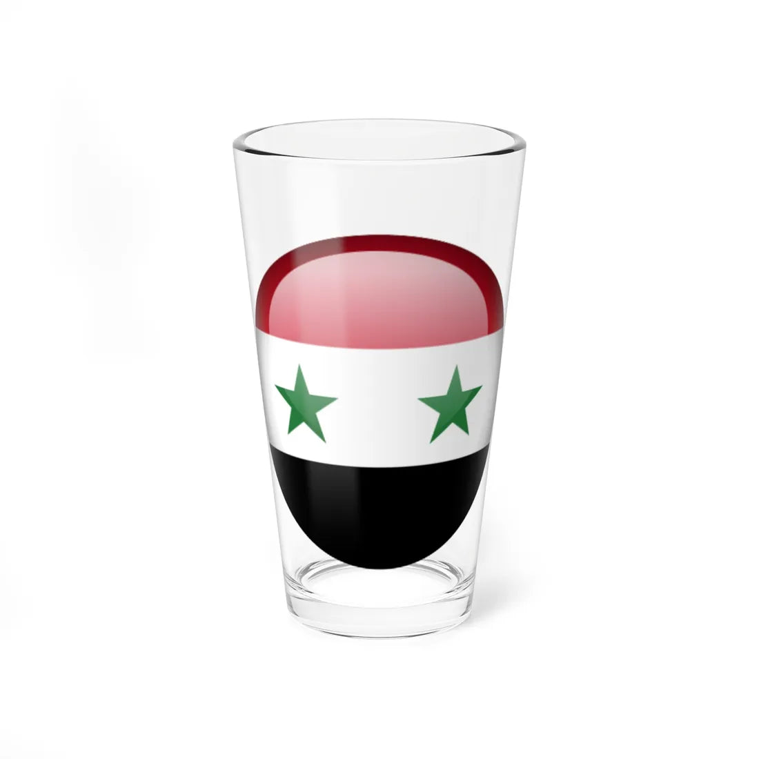 Flag orb Syria (Syria) Pint Glass 16oz 16oz - Go Mug Yourself