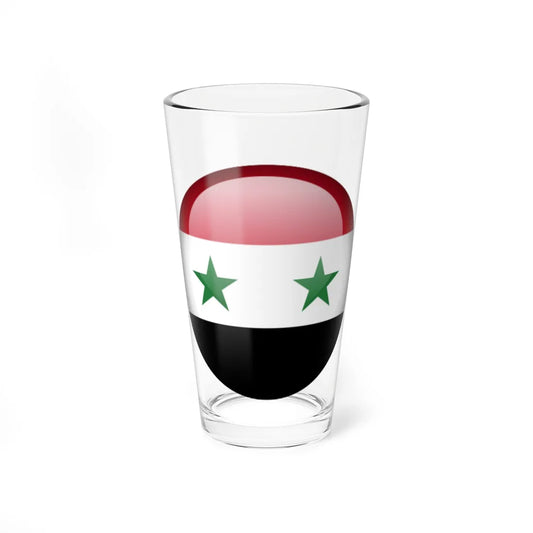 Flag orb Syria (Syria) Pint Glass 16oz 16oz - Go Mug Yourself