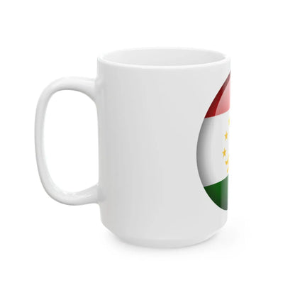 Flag orb Tajikistan (Tajikistan) White Coffee Mug - Go Mug Yourself