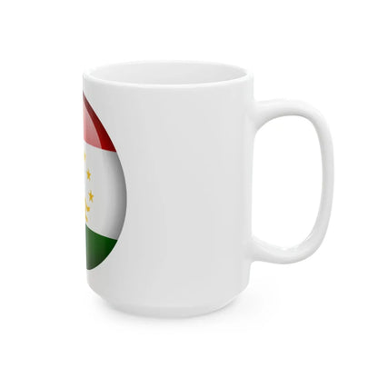 Flag orb Tajikistan (Tajikistan) White Coffee Mug - Go Mug Yourself
