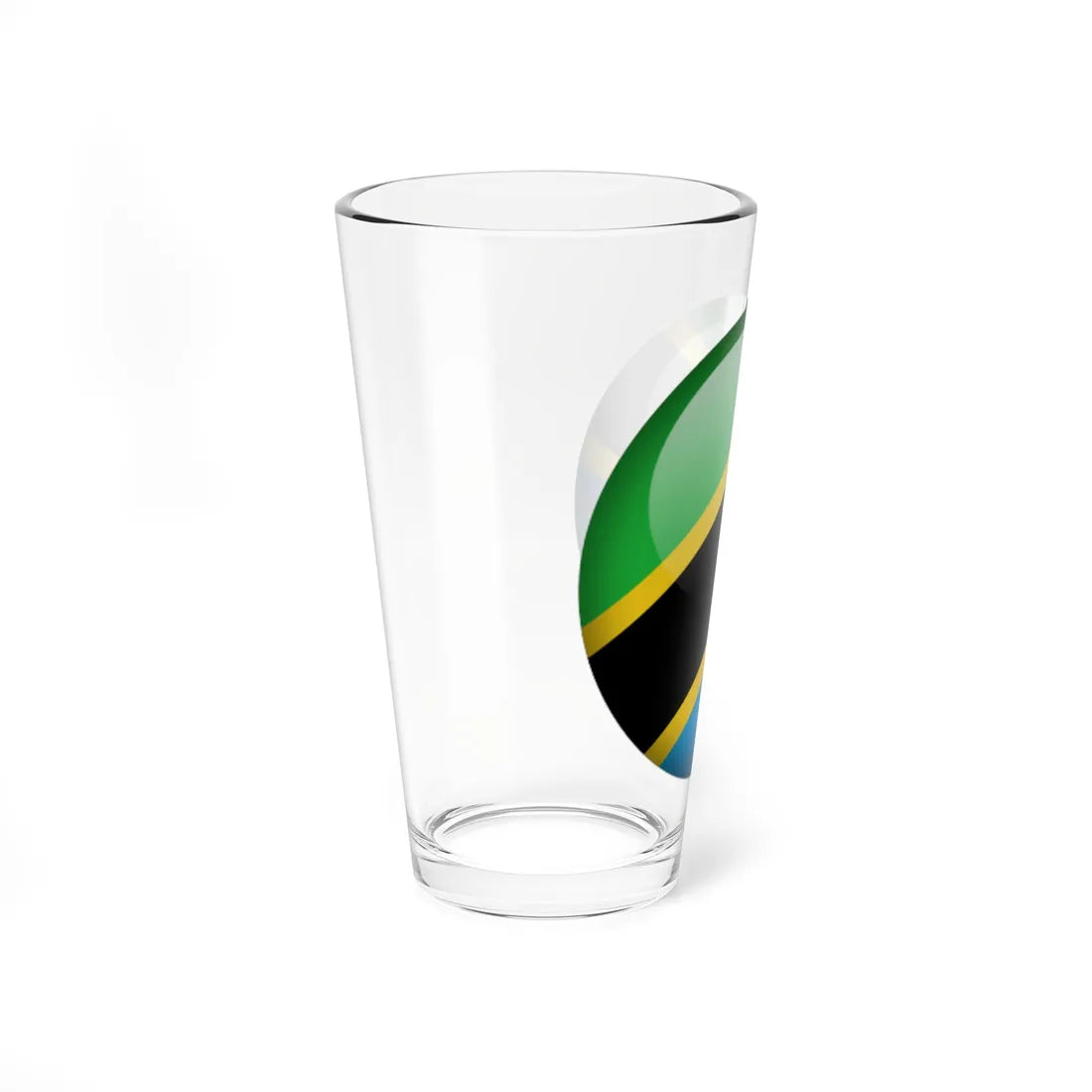 Flag orb Tanzania (Tanzania) Pint Glass 16oz - Go Mug Yourself